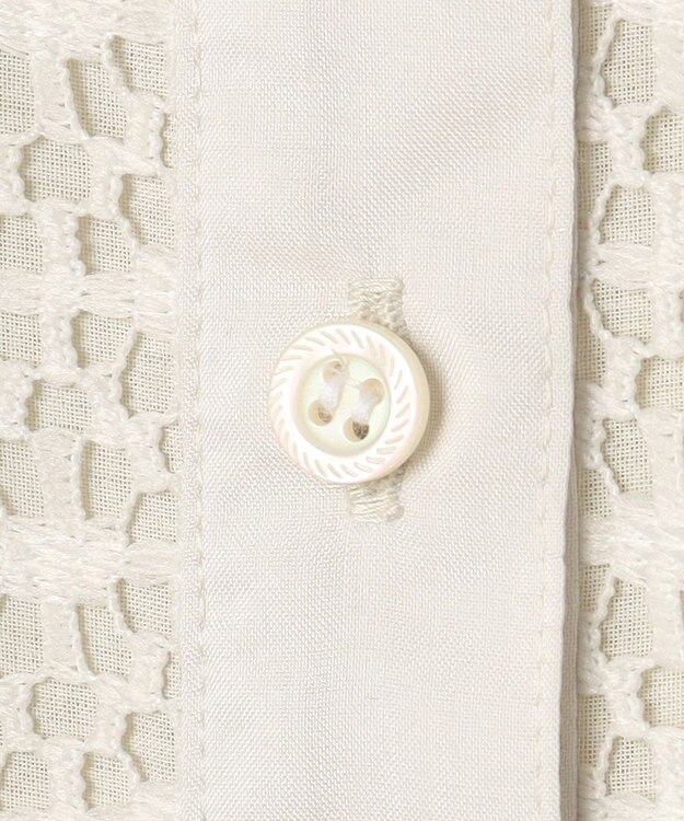 J.PRESS LADIES レースジャージー バンドカラー カットソー グレージュ系