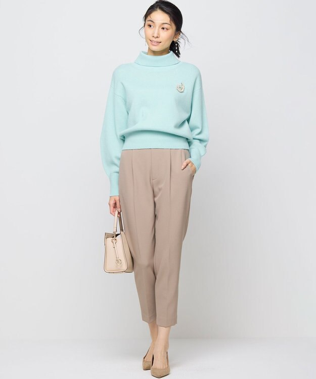 組曲 L 【2WAY・WEB限定】ウールカシミヤミックス ハイネックニット サックスブルー系9