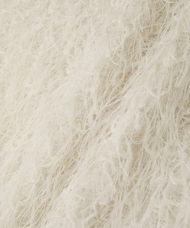 earth music&ecology ふさふさベスト Ivory