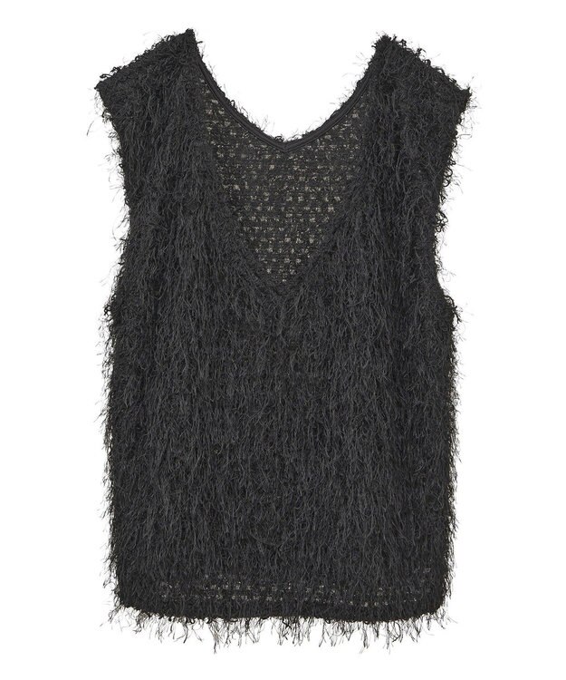 earth music&ecology ふさふさベスト Black