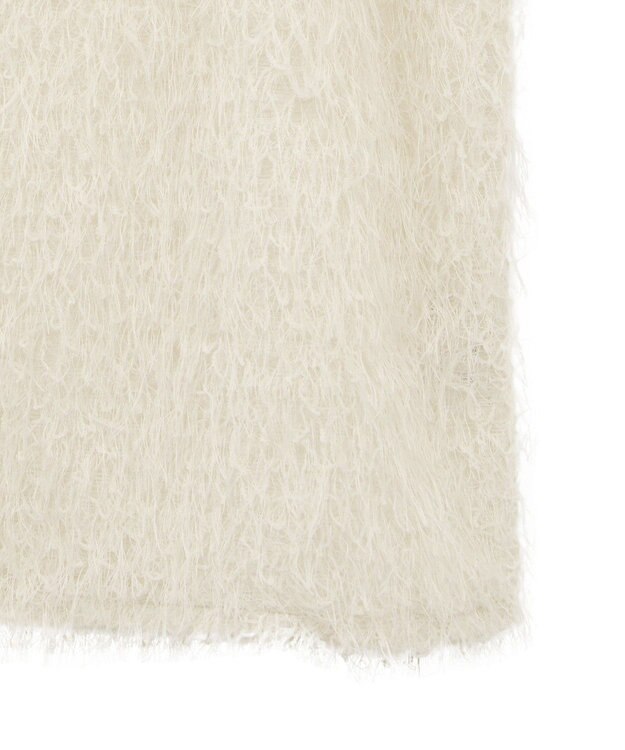 earth music&ecology ふさふさベスト Ivory