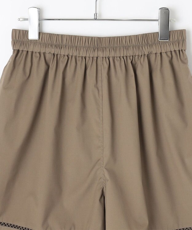 #Newans 【洗える/セットアップ可能】ハシゴレースハーフパンツ カーキ