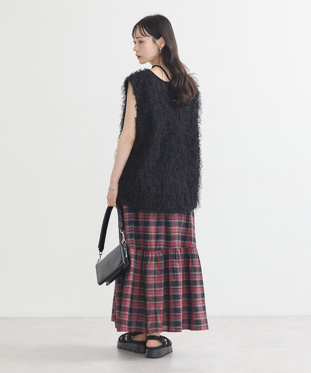 earth music&ecology ふさふさベスト Black