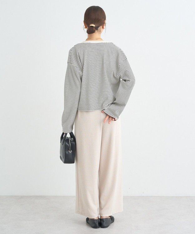 earth music&ecology ＳＥＴ２点リブアンサンブル Border Ivory