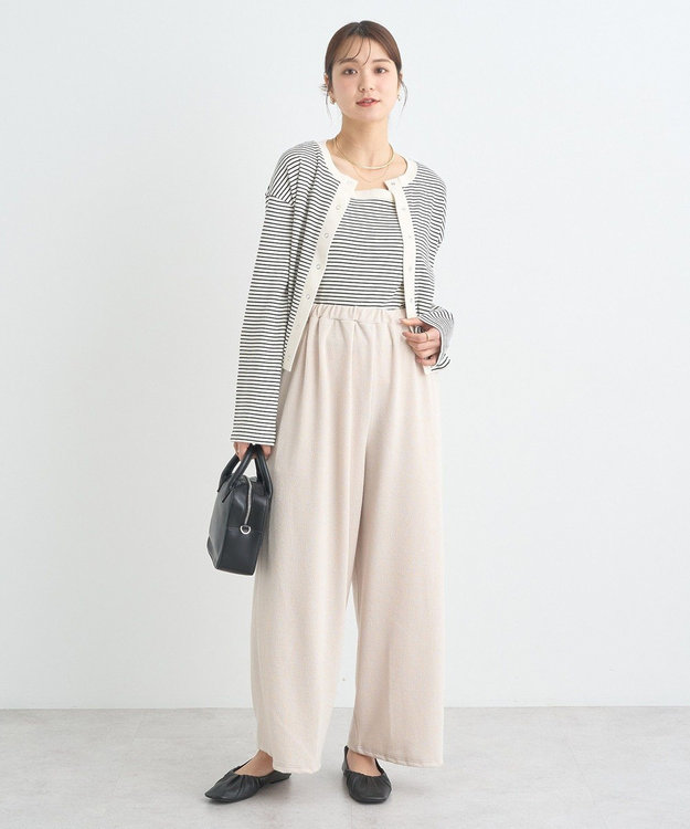 earth music&ecology ＳＥＴ２点リブアンサンブル Border Ivory