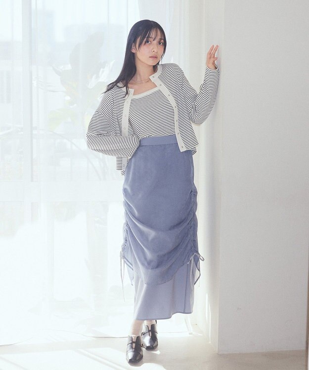 earth music&ecology ＳＥＴ２点リブアンサンブル Border Ivory