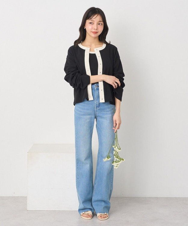 earth music&ecology ＳＥＴ２点リブアンサンブル Black