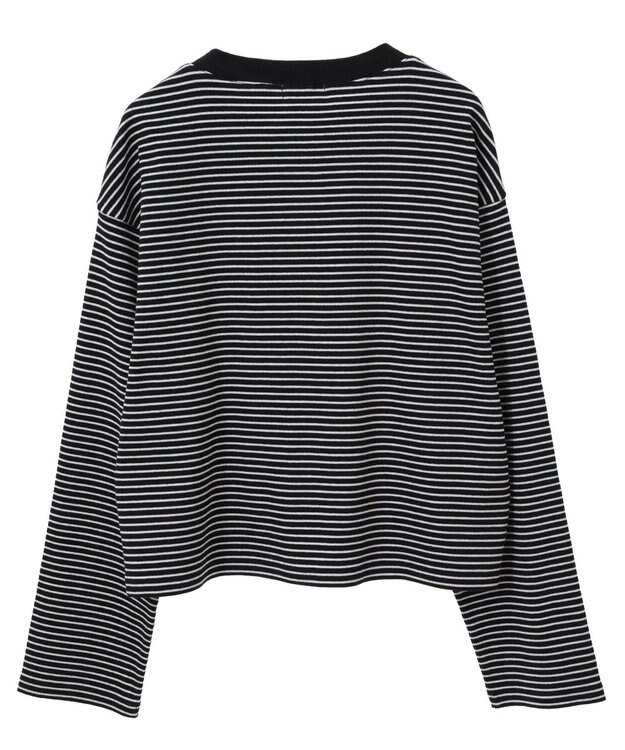 earth music&ecology ＳＥＴ２点リブアンサンブル Border Black