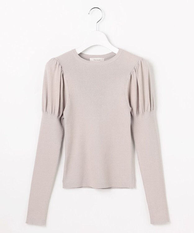 Feroux パフスリーブ ニット プルオーバー ローズグレー