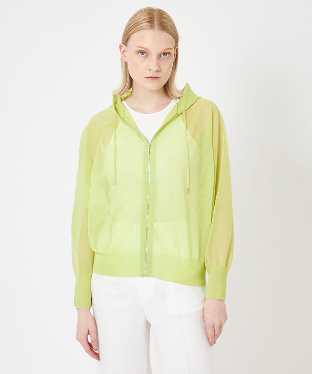 BEIGE， YUZU / ニットパーカー Lime