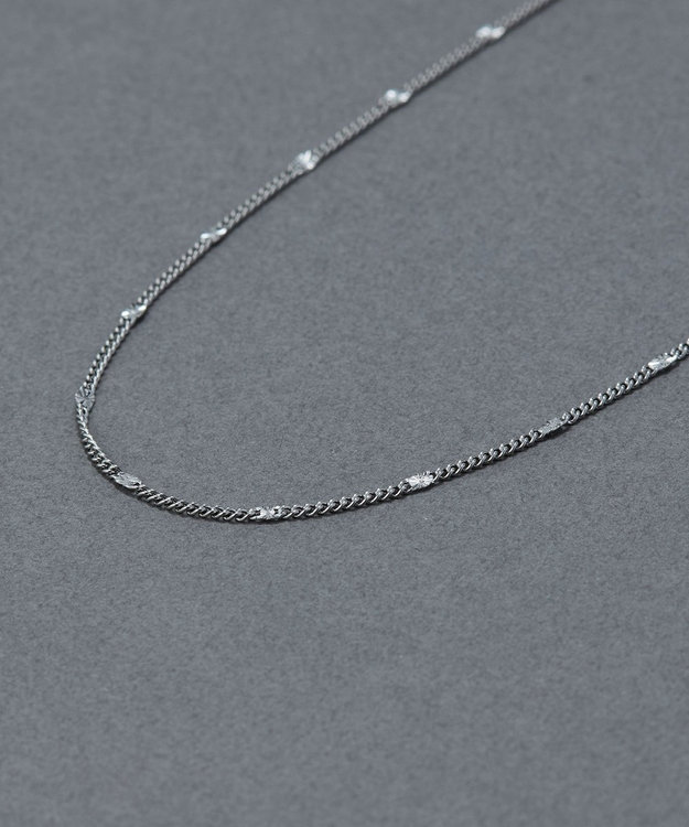 Phoebe 〈金属アレルギー対応〉ポイントチェーンステーションネックレス/シルバー シルバー