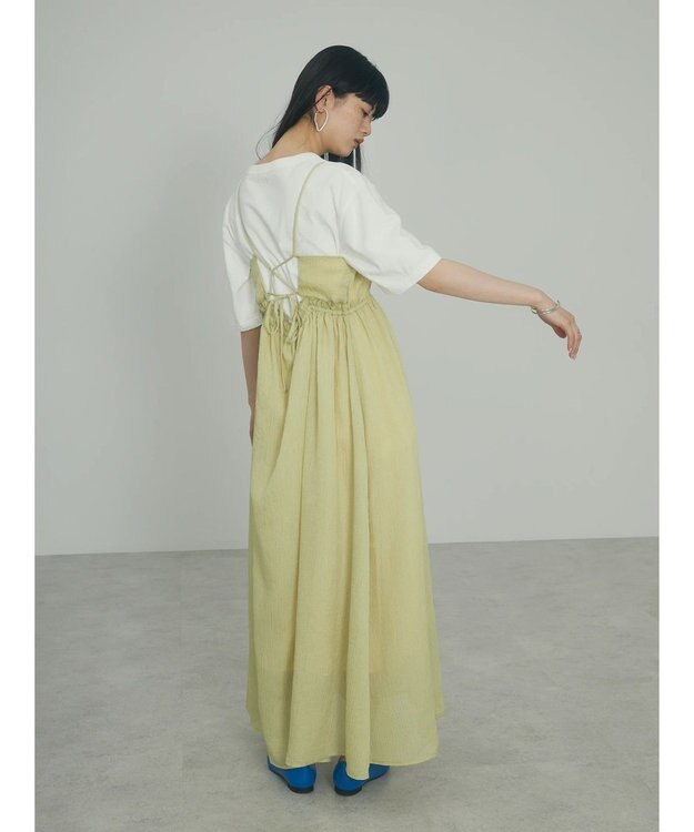 Green Parks ａ．バックオープンキャミワンピース Lime Green