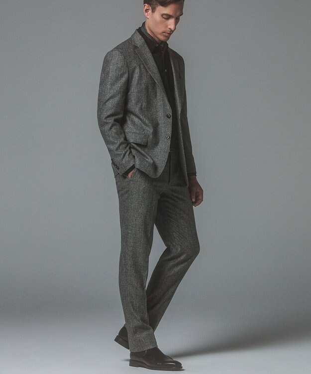 GOTAIRIKU 3ピースセットアップ対応【あたたかい】RENEWOOL ウールパンツ ブラック系4