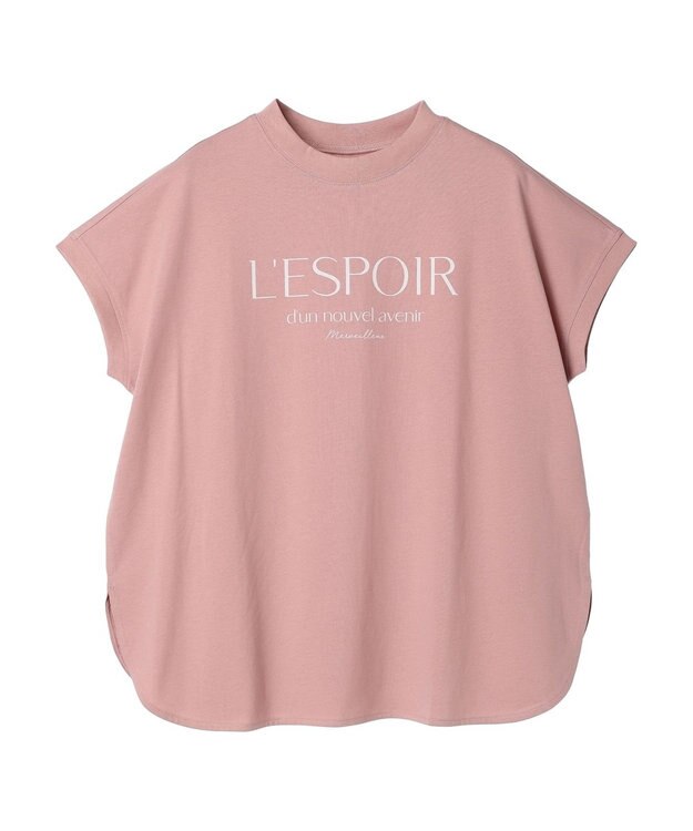 Green Parks 汗染み防止フレンチスリーブロゴＴシャツ Pink