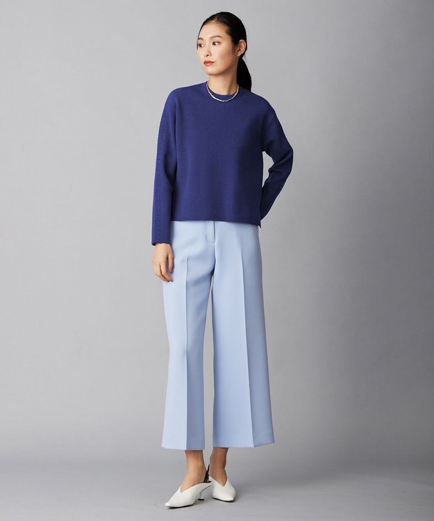 ICB 【洗える】 MIZUHIKI ニットプルオーバー ロイヤルブルー系