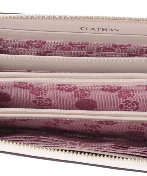 CLATHAS シストロン ラウンド長財布 アイボリー