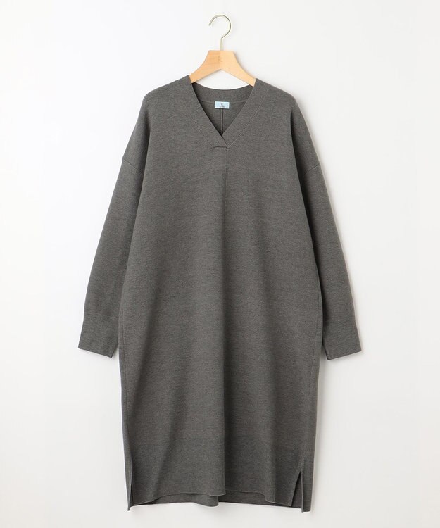 組曲 Aラインリラクシーニット ワンピース ライトグレー系9