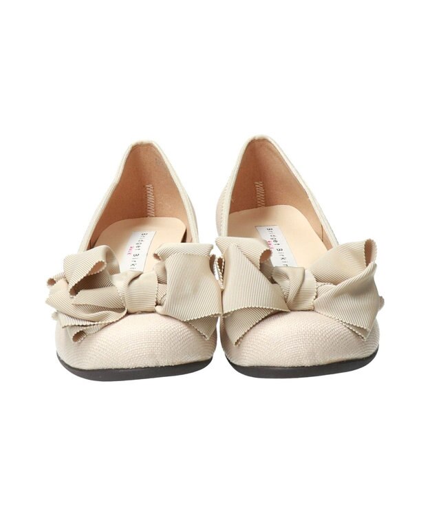 Bridget Birkin ＜3E＞【Bridget Birkin Walk】グログランリボンウォーキングパンプス ベージュ雑材