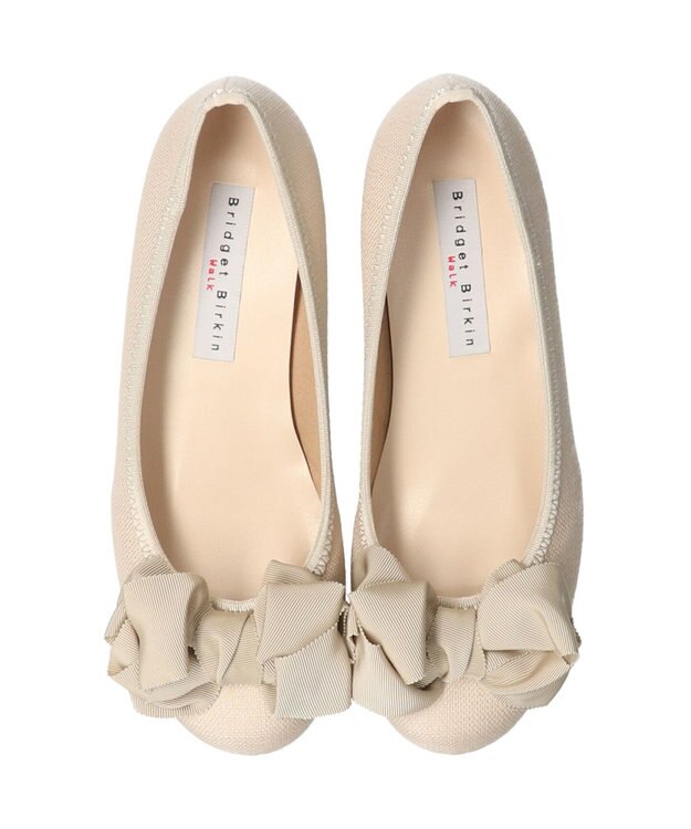 Bridget Birkin ＜3E＞【Bridget Birkin Walk】グログランリボンウォーキングパンプス ベージュ雑材