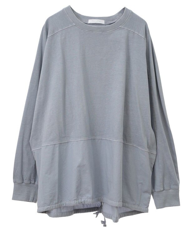 Green Parks ピグメント裾ドロストカットチュニック Sax