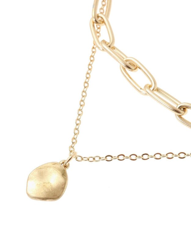 AMERICAN HOLIC 2連ドロップトップネックレス Gold