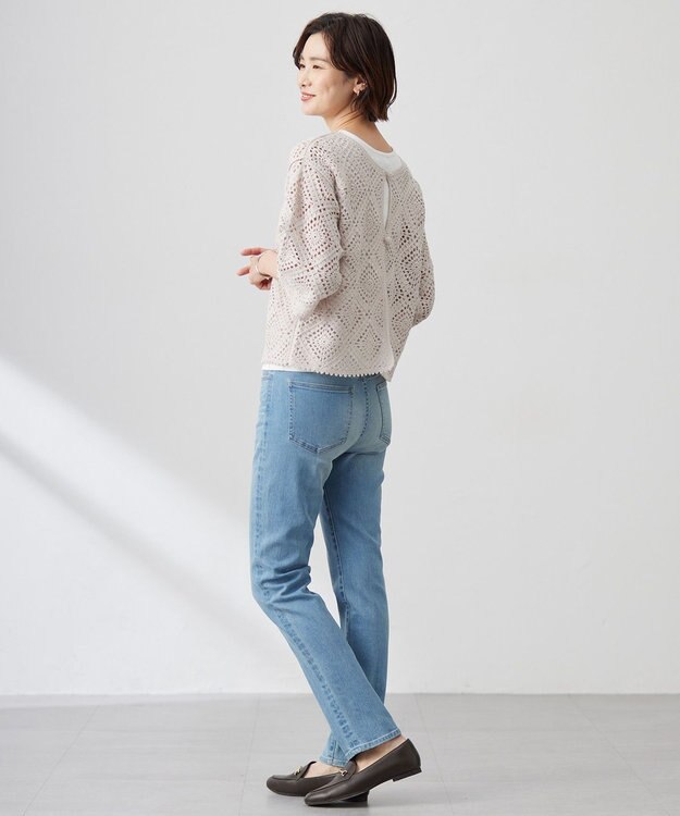 J.PRESS LADIES 【洗える】リブ ノースリーブ カットソー ホワイト系