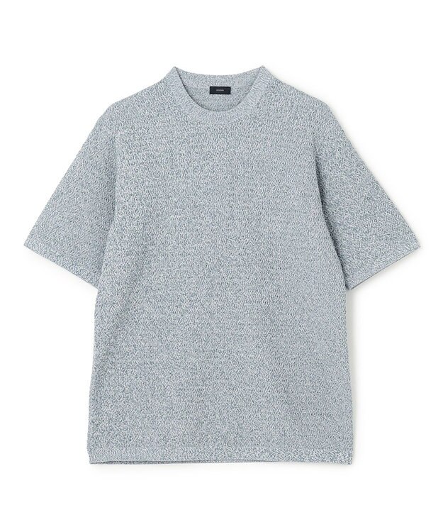JOSEPH HOMME ドライコットンリンクス　半袖ニット サックスブルー系