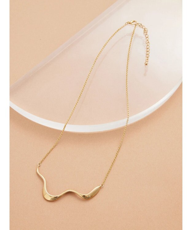 Green Parks ・ＨＡＬＦ　ＴＩＭＥ　ウェーブモチーフネックレス Gold