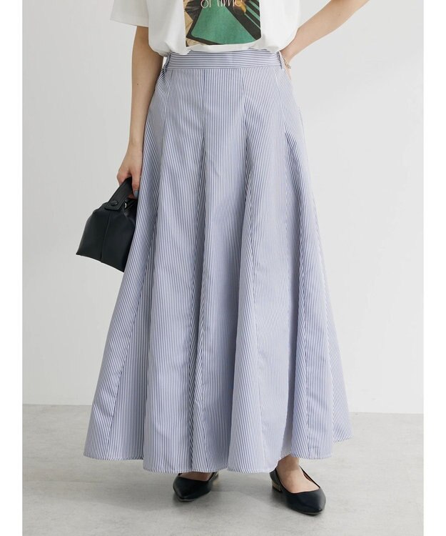 Green Parks ・ＳＵＧＡＲ　ＳＰＯＯＮ　ストライプフレアスカート Blue