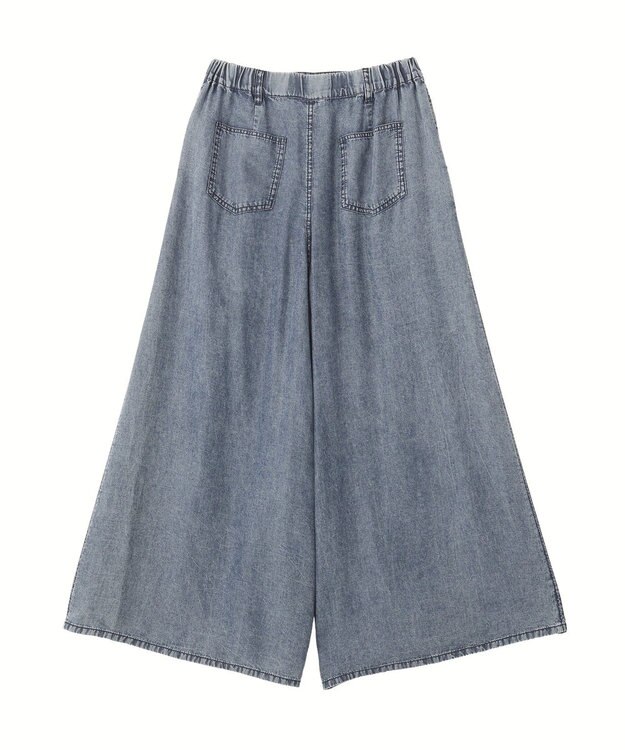 YECCA VECCA バイオ加工ヴィンテージデニムワイドパンツ Indigo