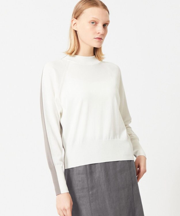 BEIGE， PIERIS / ドルマンスリーブニット Ecru x Steel