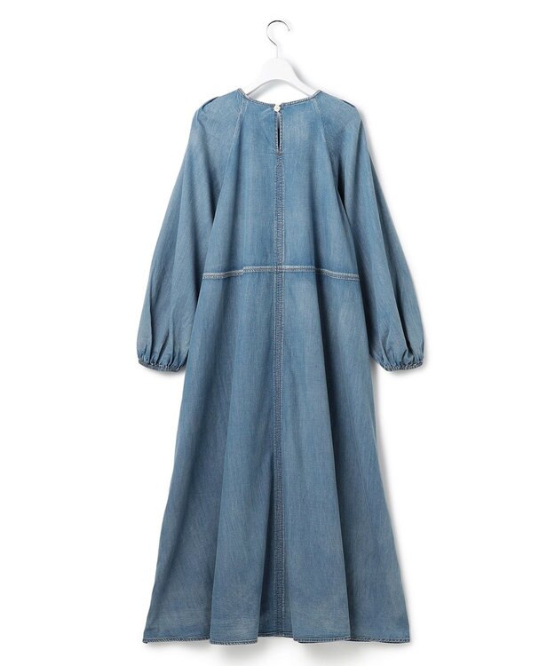 J.PRESS YORK STREET 【WOMEN】デニムダンガリー ワンピース ダルブルー系