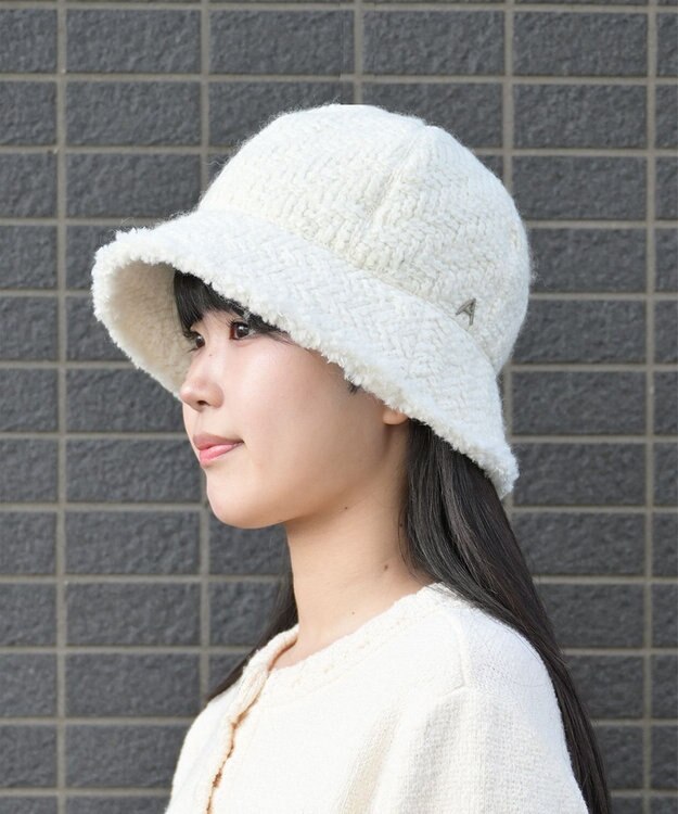 ATRENA 【Lサイズあり】JUMBLE TWEED HAT ハット アイボリー