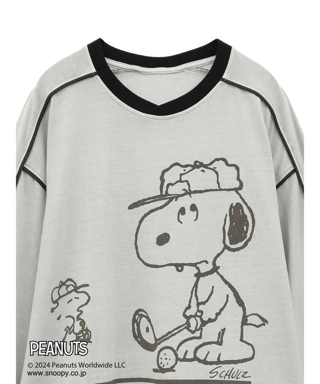 CRAFT STANDARD BOUTIQUE 【ユニセックス】PEANUTS/スヌーピー ゲームシャツTEE Light Gray
