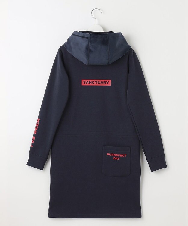 PW CIRCULUS 【WOMEN】ハーフジップ フーディ ワンピース ネイビー系