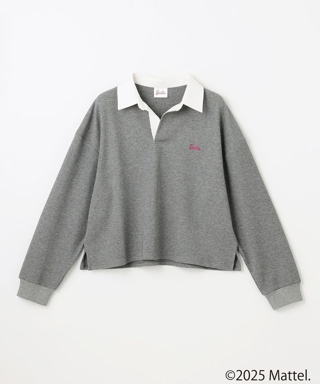 ANY 【Barbie(TM)】ラガーシャツ チャコール
