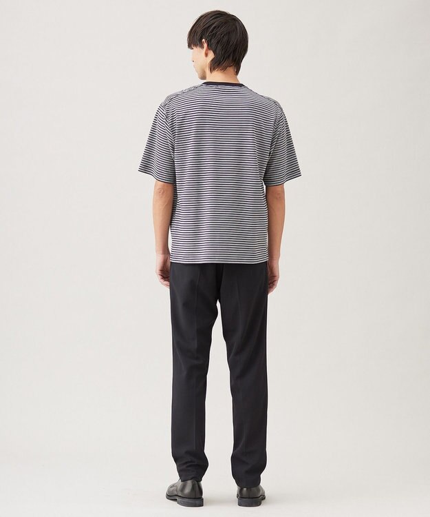 UNFILO MENS 【OCEANS 雑誌・web 掲載】スマート ストレッチ TEE【男女兼用/ギフトにもおすすめ】 ブラックボーダー