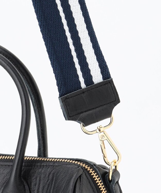 UNBILLION perche / 牛革オイル2wayテープショルダーS クロコブラック