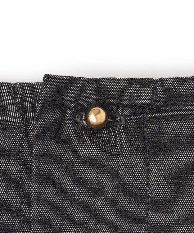 BEIGE， POMEGRANATE / フレアワンピース Chambray Black