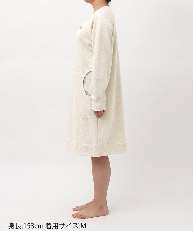 tsumori chisato SLEEP ツモリチサト ワンピース 長袖 ルームウェア 綿100%(本体) レディース UNX587 /ワコール アイボリー