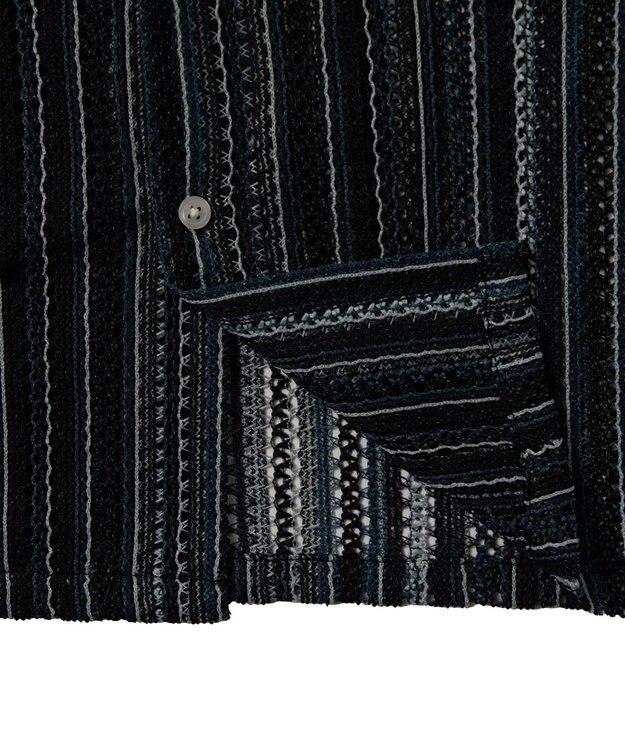 WEGO ストライプメッシュBIGシャツ（S） 柄2