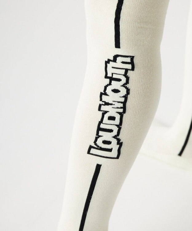 FILA GOLF／marie claire 【LOUDMOUTH】ロゴ入りニーハイソックス Off White