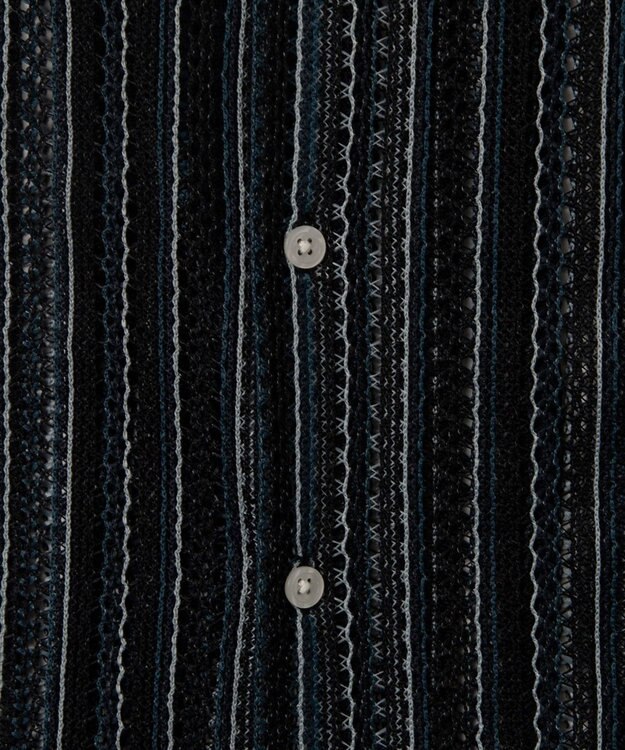 WEGO ストライプメッシュBIGシャツ（S） 柄2