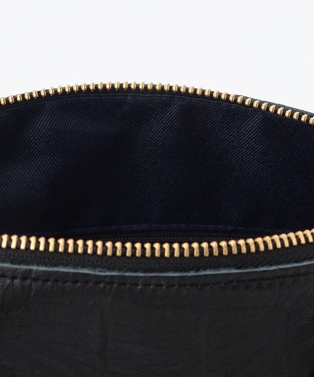 UNBILLION perche / 牛革オイル2wayテープショルダーS クロコブラック