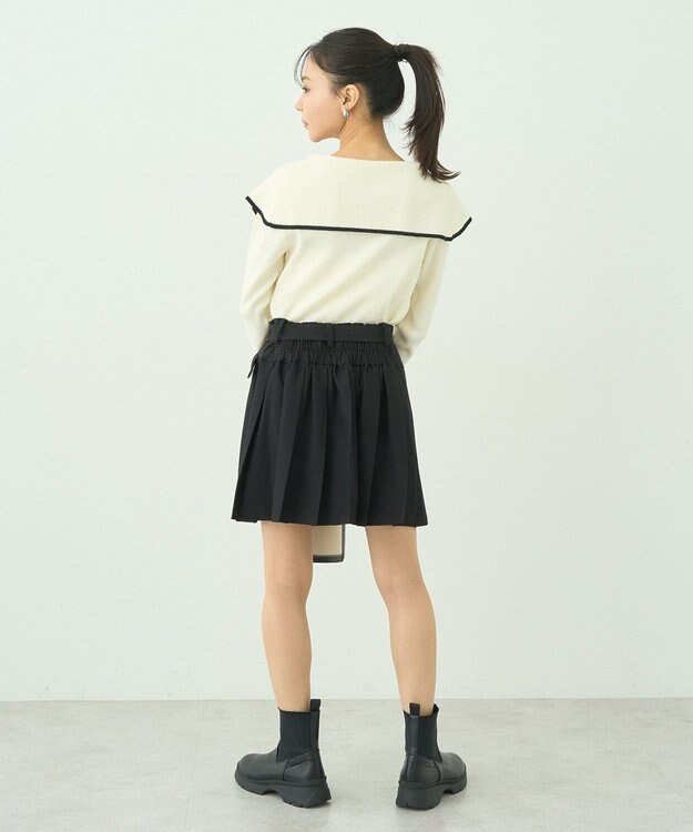 earth music&ecology ビックカラーオフショルニットプルオーバー Ivory