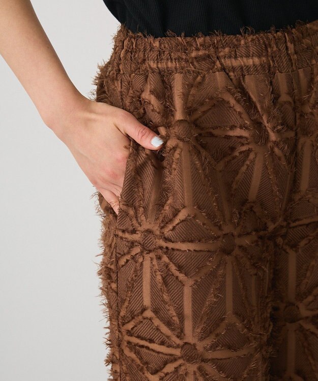 CRAFT STANDARD BOUTIQUE カットジャガードパンツ Brown