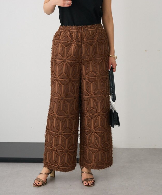 CRAFT STANDARD BOUTIQUE カットジャガードパンツ Brown