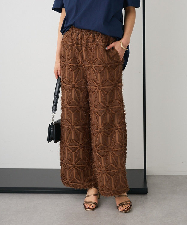CRAFT STANDARD BOUTIQUE カットジャガードパンツ Brown