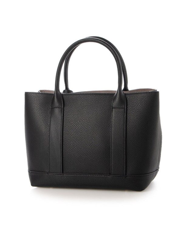 UNBILLION 【テレビ ドラマ着用アイテム】cachecache ショルダー付きパーテーション合成皮革トート ブラック