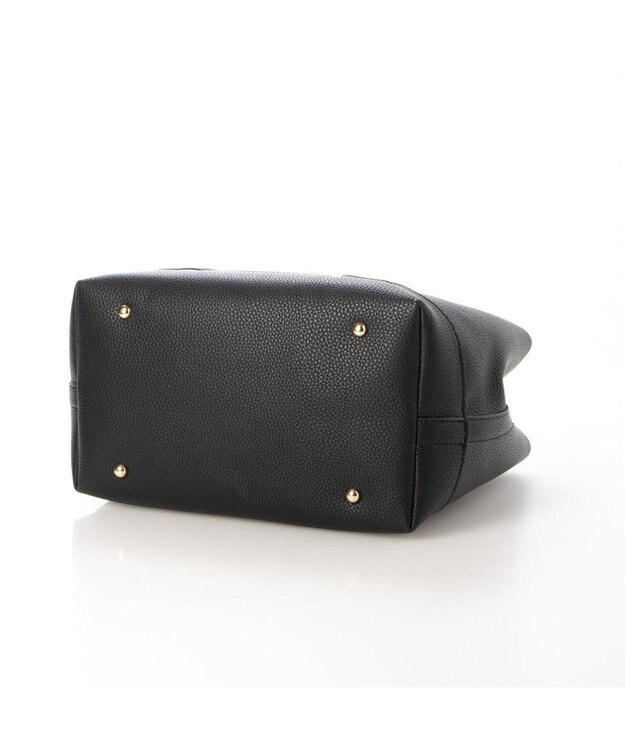 UNBILLION 【テレビ ドラマ着用アイテム】cachecache ショルダー付きパーテーション合成皮革トート ブラック